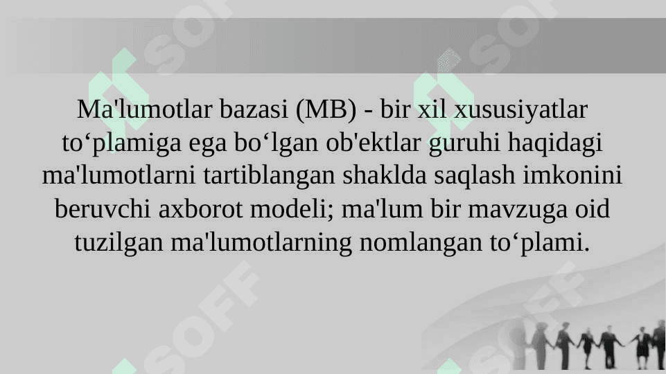 Ma’lumot, axborot va bilimlar bazasi 3