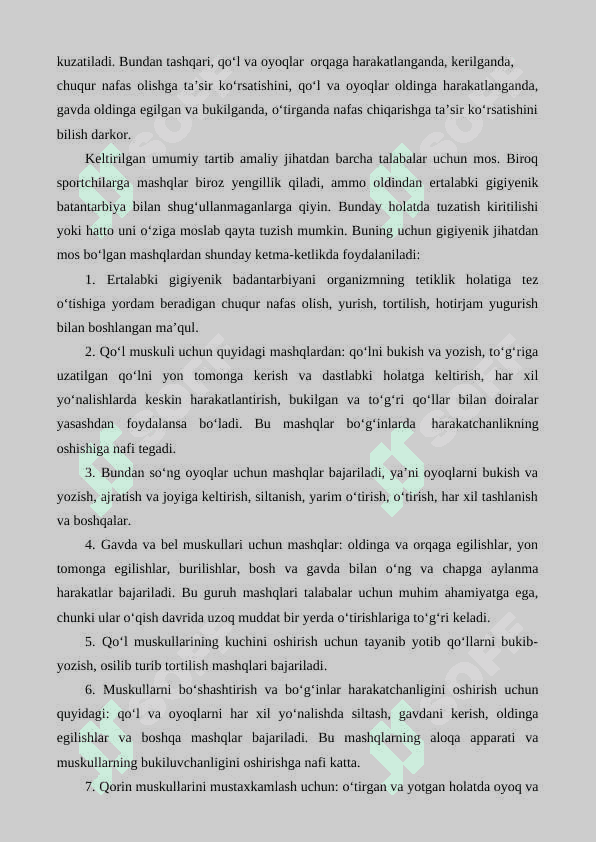 Gimnastikaning sogʻlomlashtiruvchi turlari 8