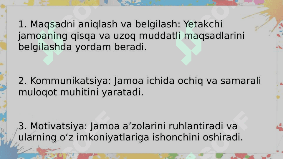 Sport jamoasidagi yetakchilik 3