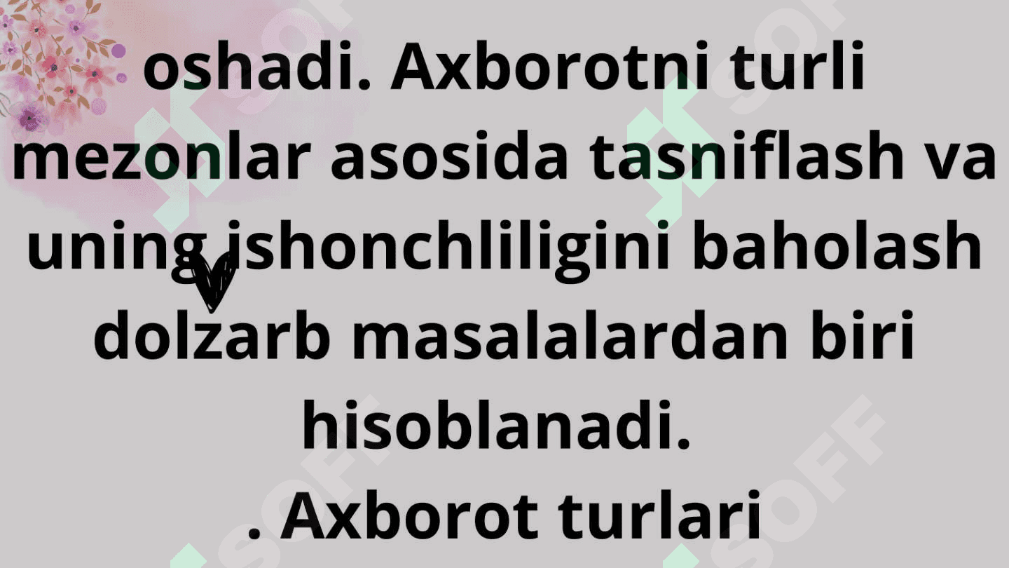 Axborot nima va uning manbalari 2