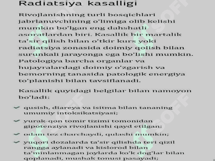 Ionlashtiruvchi nurlarni xujayraga ta'siri 6