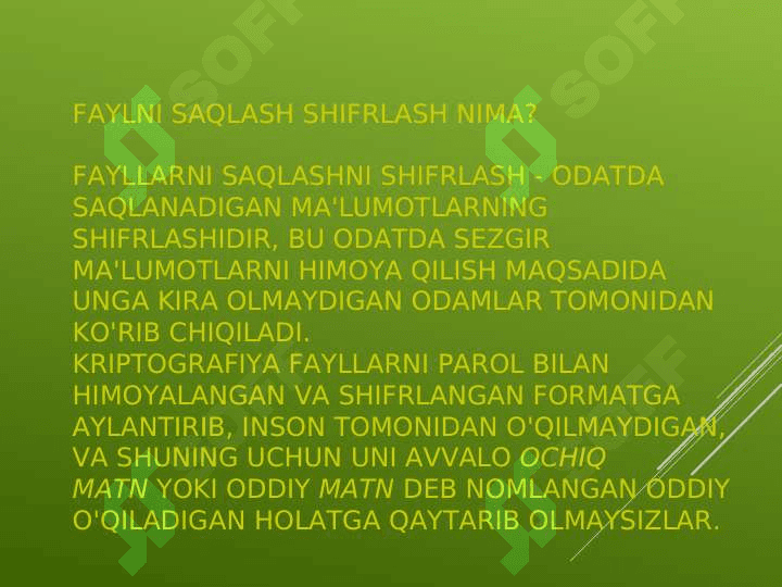 FAYLLARNI HAVFSIZ SAQLASH 3