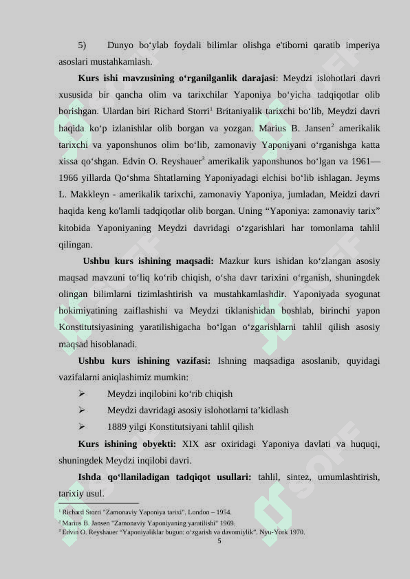Osiyo va Afrika davlatlari tarixi 5