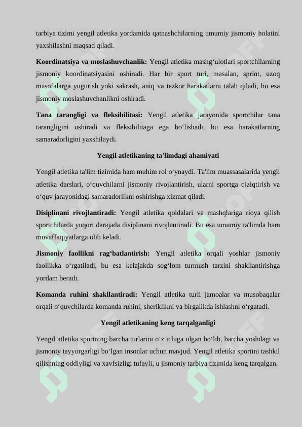 Yengil atletikodan mavzulashtirilgan mustaqil ish 4