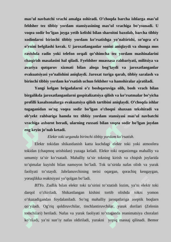 ELEKTR TOKIDAN QUTQARISH YO`LLARI 3