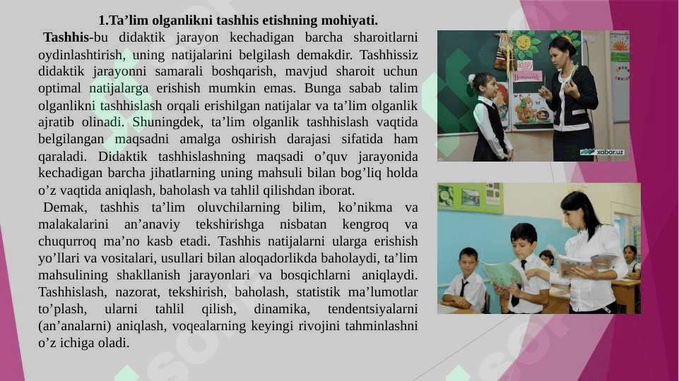 Ta’lim olganlikni tashhis etish 2