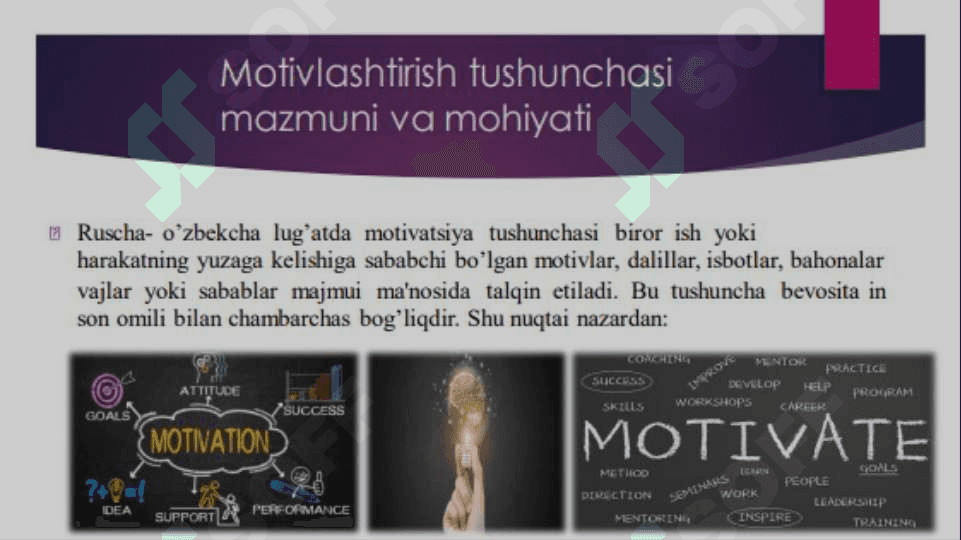 Menejmentda motivatsiya usullari 2