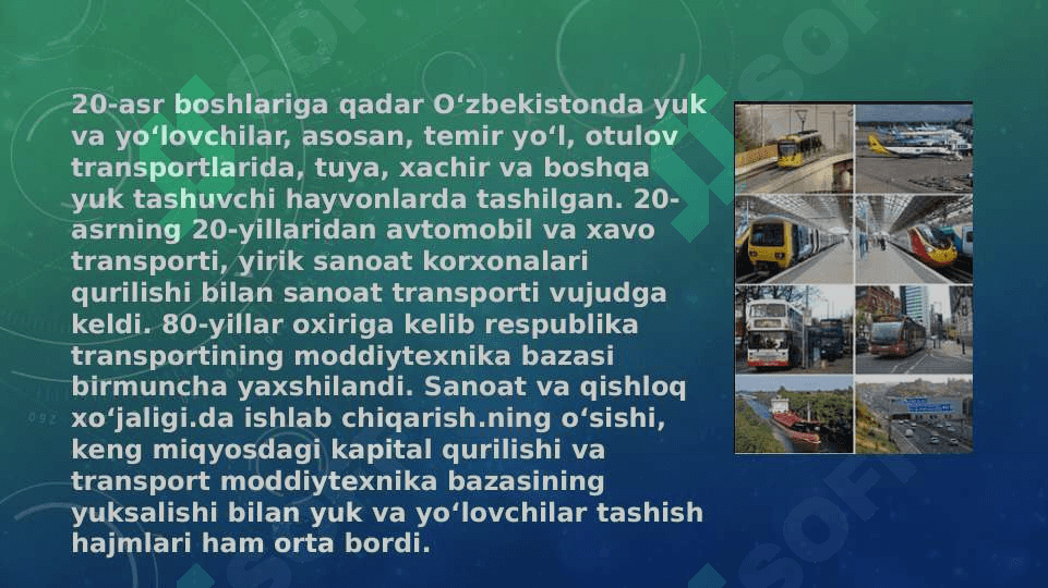 Transport bozori infratuzilmasi  va uning xususiyatlari 4