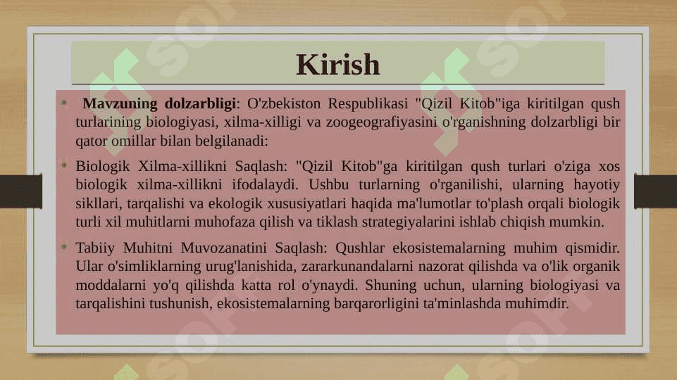 O'zb.Res.Qizil kitobiga kiritilgan Qushlar 3