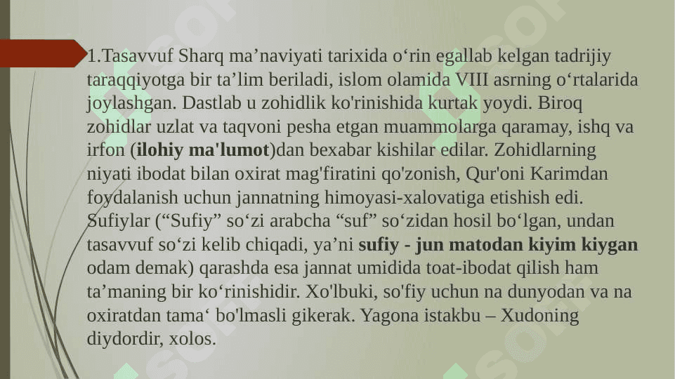 Tasavvuf va hozirgi zamon 3