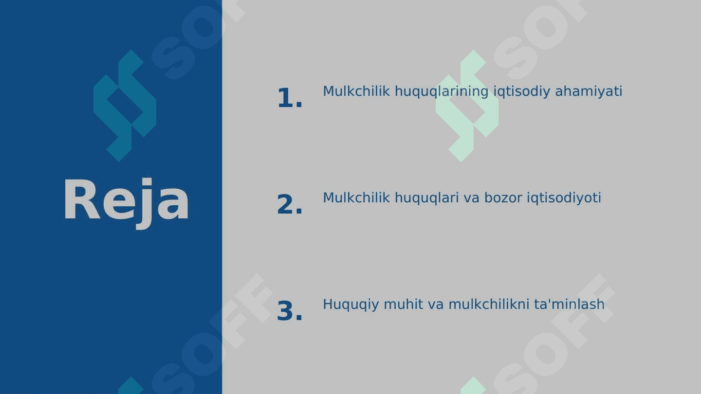 Mulkchilik huquqlarini iqdisodiy asoslash 2