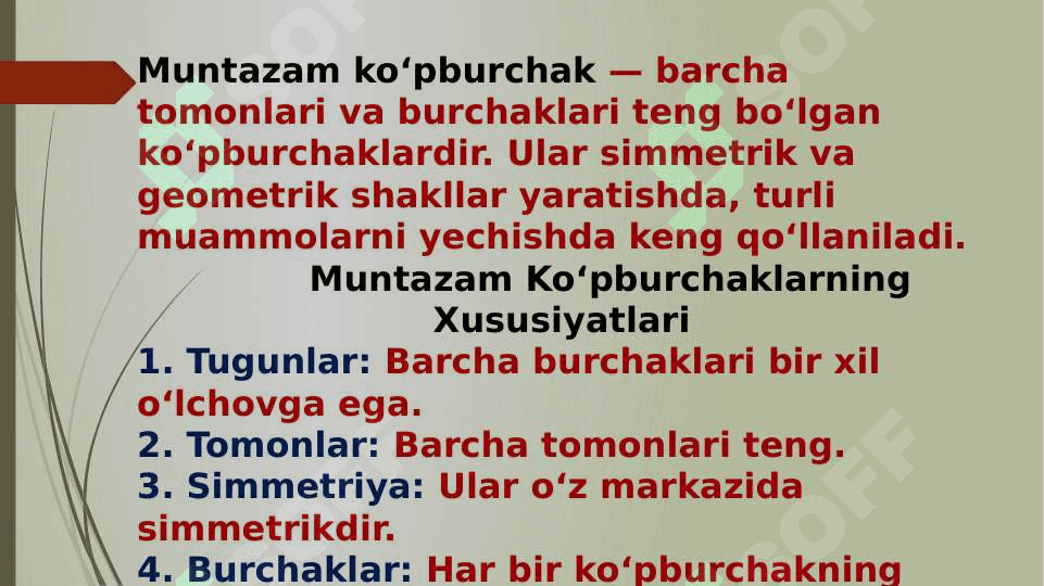 Muntazam ko‘pburchaklarni yasash usullari 2