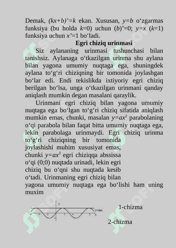 Parametrik tenglama bilan berilgan chiziq urinmasi va normali tenglamalari 4
