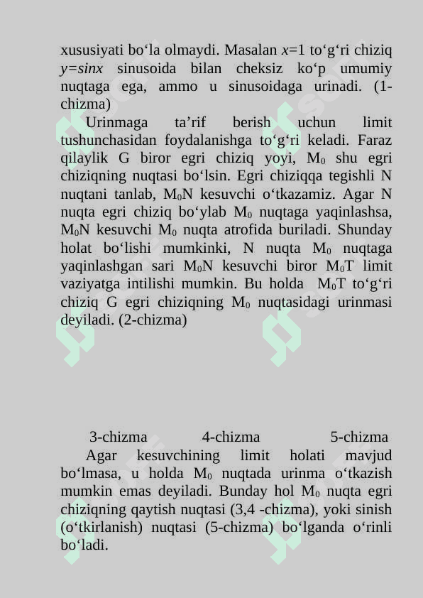 Parametrik tenglama bilan berilgan chiziq urinmasi va normali tenglamalari 5