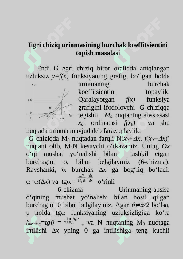 Parametrik tenglama bilan berilgan chiziq urinmasi va normali tenglamalari 6