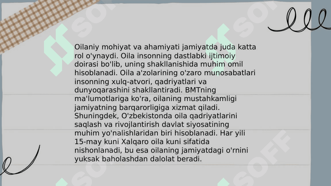 OILA VA UNING ASOSIY FUNKSIYALARINI SHAKLLANTIRISH 2