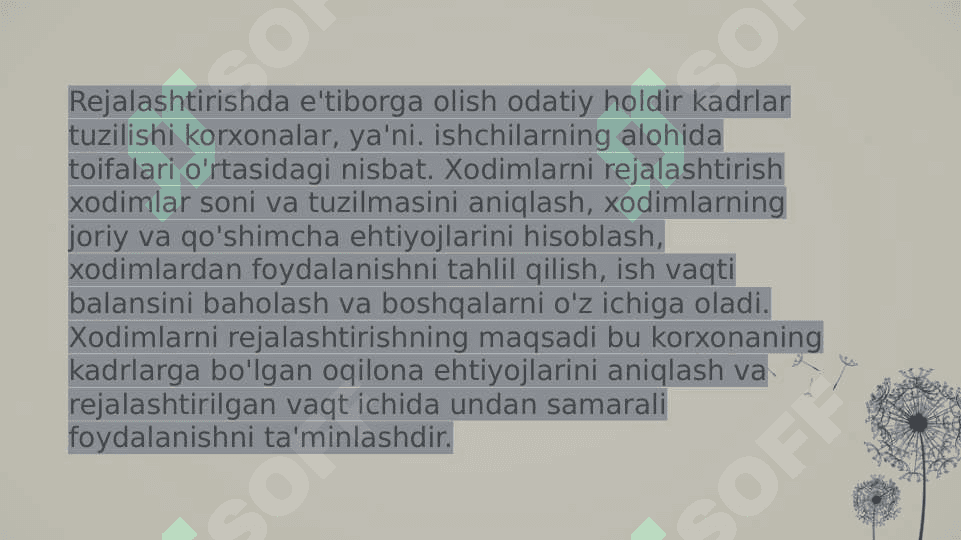 Xodimlarga boʻlgan talabni rejalashtirish 4