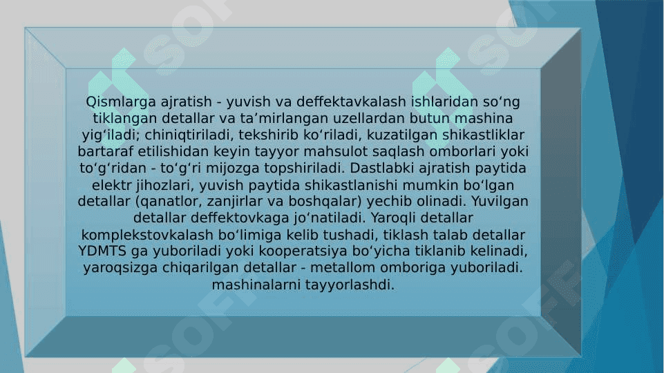 Mashinalarni ta’mirlash ishlab chiqarish jarayoni 6