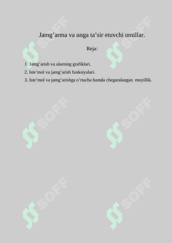 Jamg’arma va umga ta’sir etuvchi omillar 2