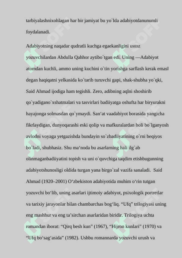 Said Ahmadning “Ufq” trilogiyasida davr vashaxs talqini 4