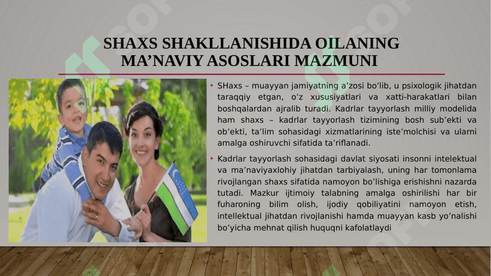 SHAXSNING OILA MUHITI VA JAMIYATDA SHAKLLANISHI 3