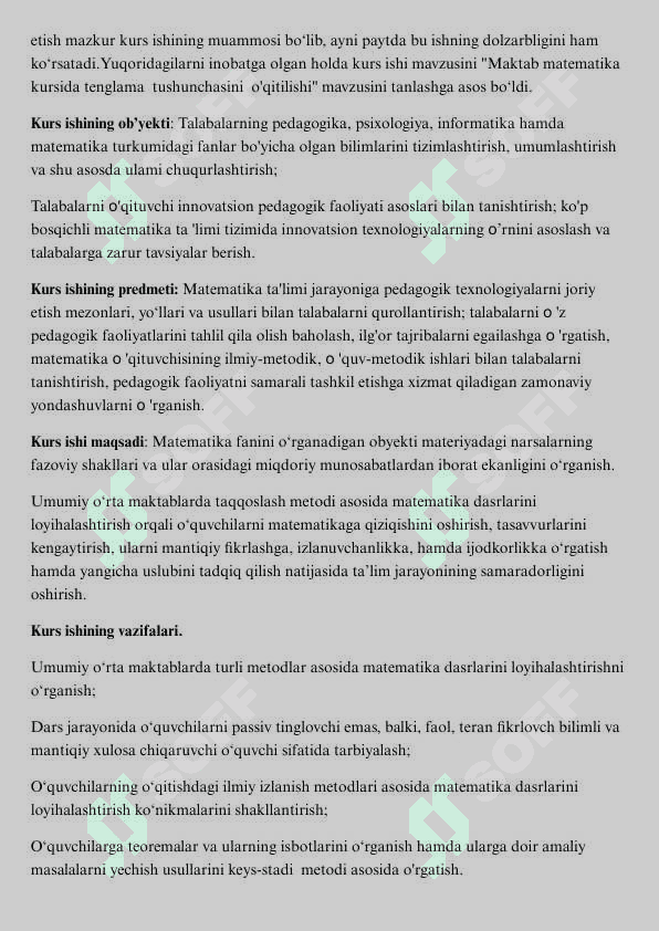 Maktab matematika kursida tenglama tushunchasini o'qitish 5