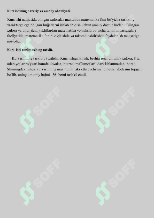 Maktab matematika kursida tenglama tushunchasini o'qitish 6