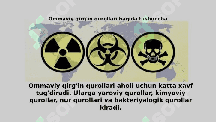 Aholini ommaviy qirgin qurollardan himoya qilish 3