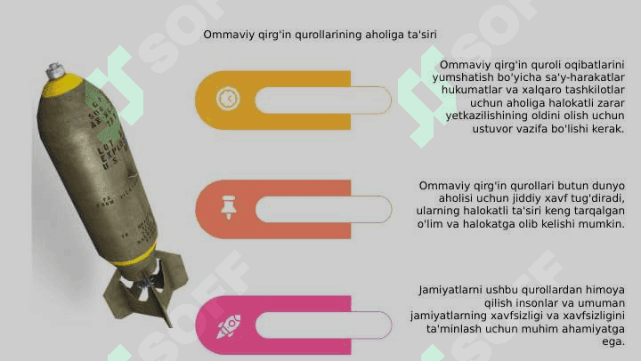 Aholini ommaviy qirgin qurollardan himoya qilish 5