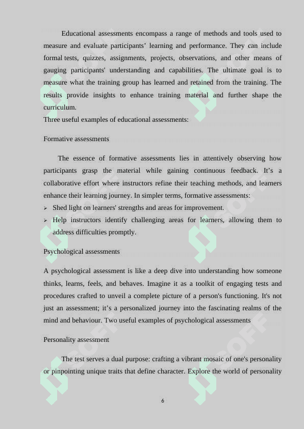 Assessment in teaching 6