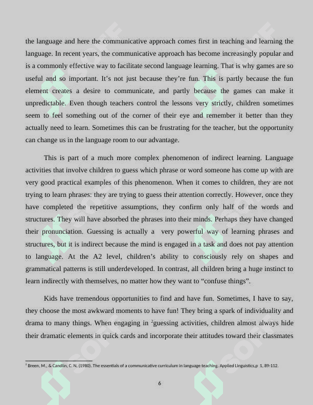 CLT in teaching A2 level 6