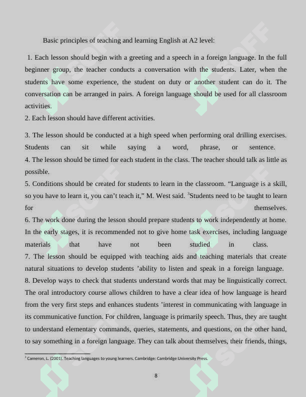 CLT in teaching A2 level 8