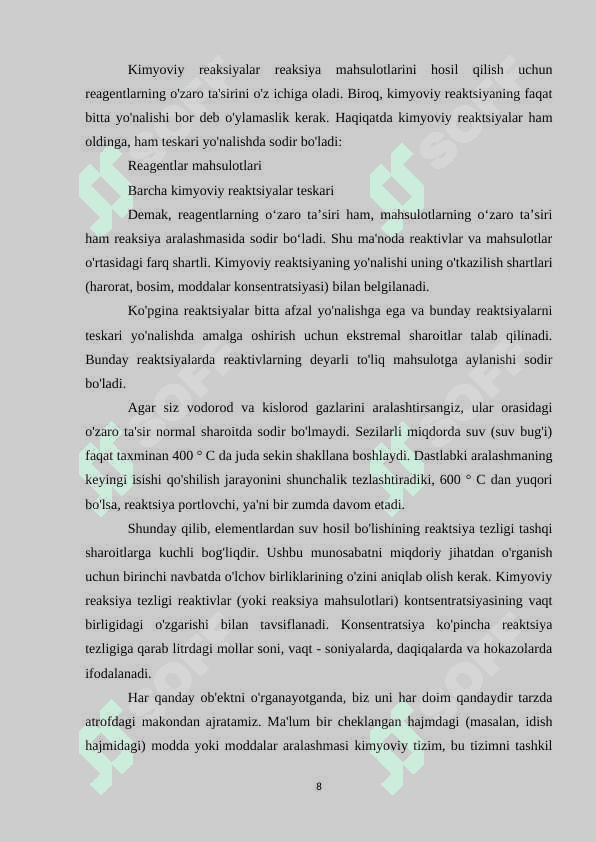 Kimyoviy muvozanat 8