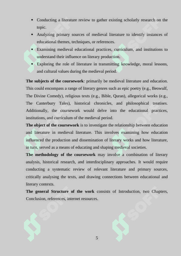 The relationship between education and literature in medieval literature 5