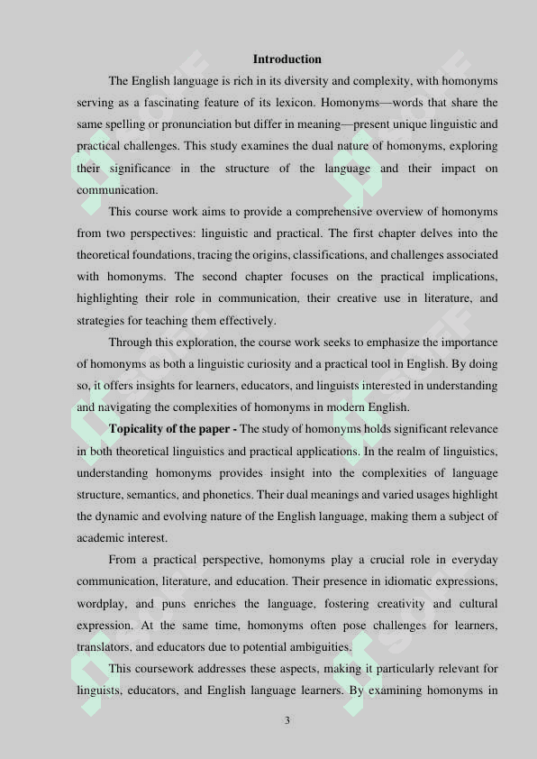 Homonyms in Modern English: A Linguistic and Practical Perspective 3