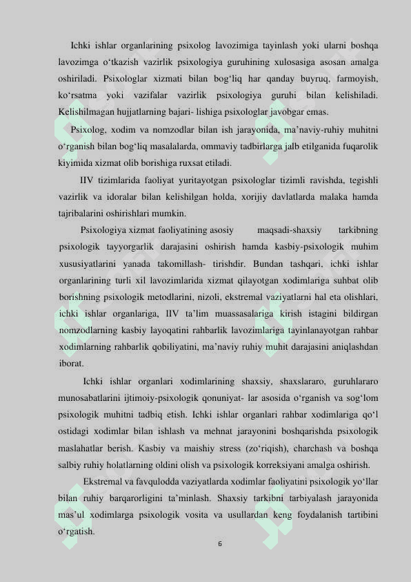 ICHKI ISHLAR TIZIMIDA PSIXOLOGIK  XIZMATNI TASHKIL ETISH 6