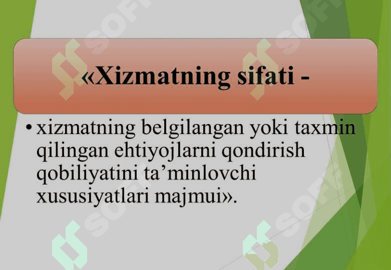 MЕHMОNХОNА ХO’JАLIGIDА ХIZMАTLАR SIFАTINI BОSHQАRISH 3