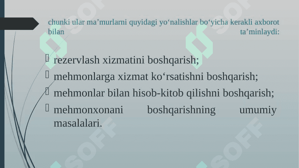 Ixtisoslashgan mehmonxonalarda bronlashtirish tizimi 5