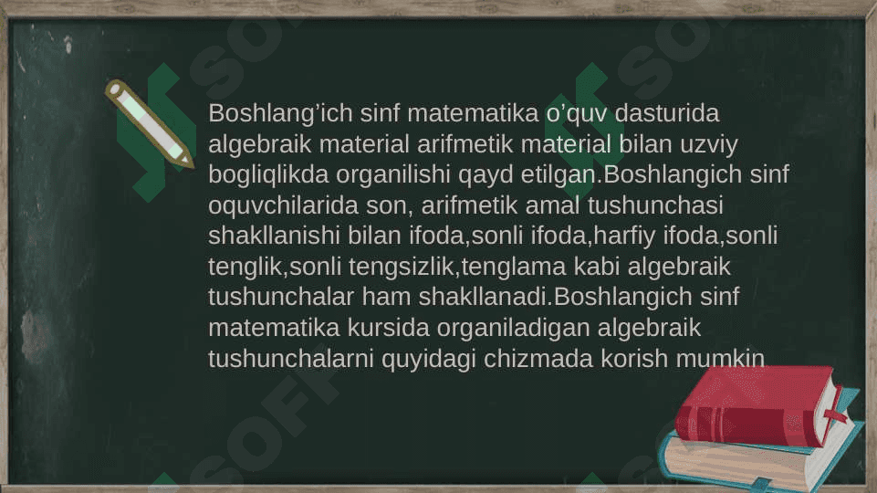 Boshlang'ich sinflarda algebra elementlarini o'qitish metodikasining umumiy masalalari 4