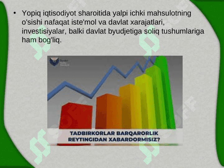 SOLIQ MULTIPLIKATORI. BALANSLASHGAN BUDJET MULTIPLIKATORI. 4