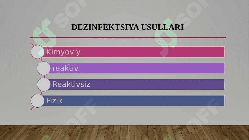 Suvni zararsizlantirish asosiy usullari. 4