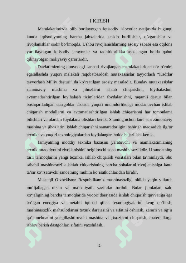 Kesish nazariyasi hisoboti 2
