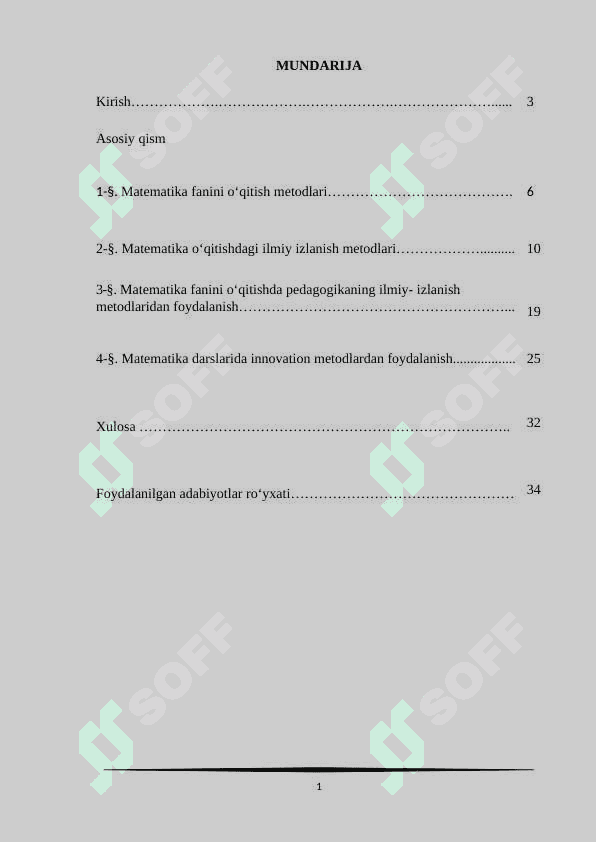 “ MATEMATIKA O‘QITISHDA ILMIY IZLANISH METODLARIDAN FOYDALANISH 2