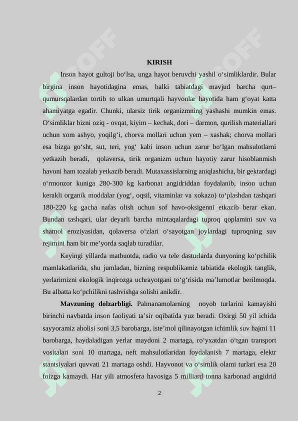 PALMANOMALAR QABILASI,OILALARI, TAVFSIFI VA ASOSIY TURLARI 2