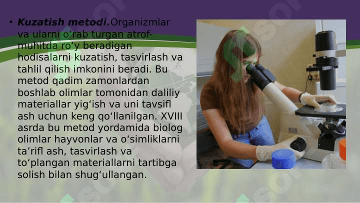 BIOLOGIYA – HAYOT HAQIDAGI FAN 7