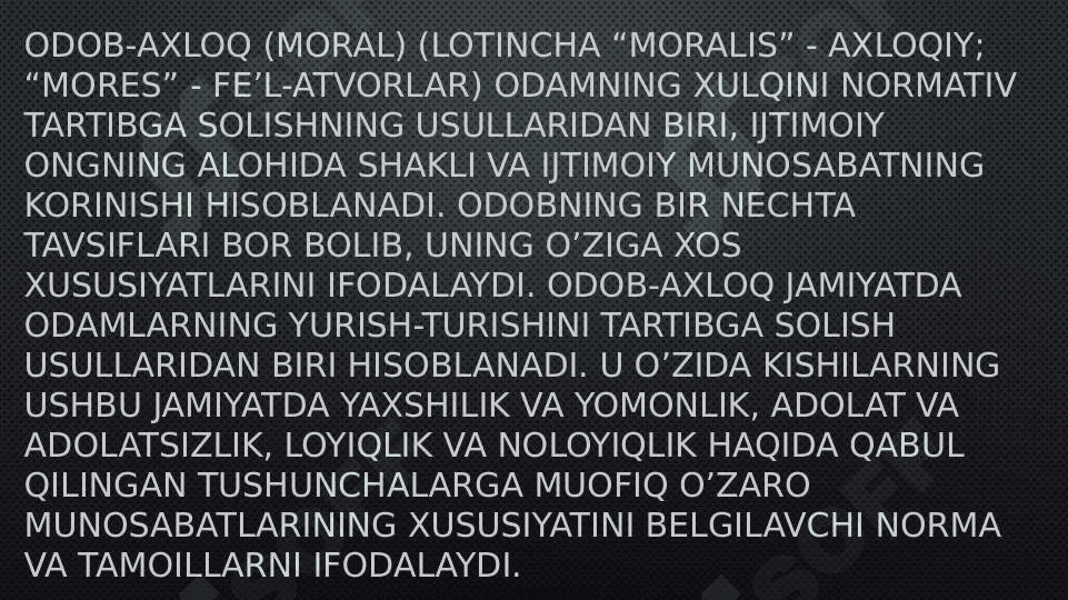 Odob va uning tavsifi 2
