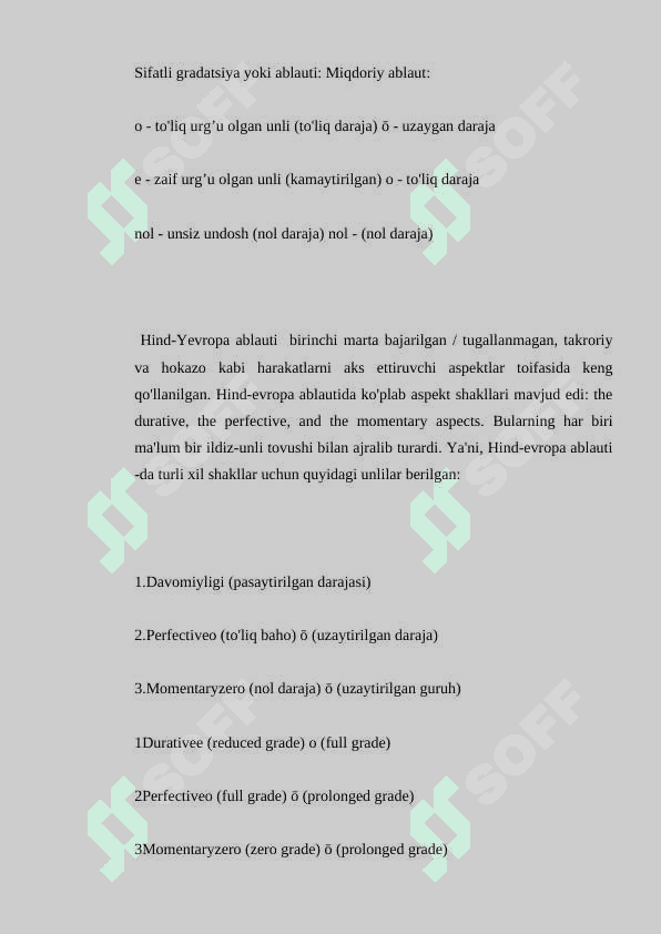 German tillarida zamon yasashda ablaut tizimidan foydalanish 5