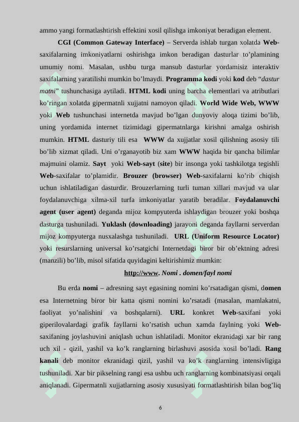 CSS TILI VA UNING IMKONYATLARI 6
