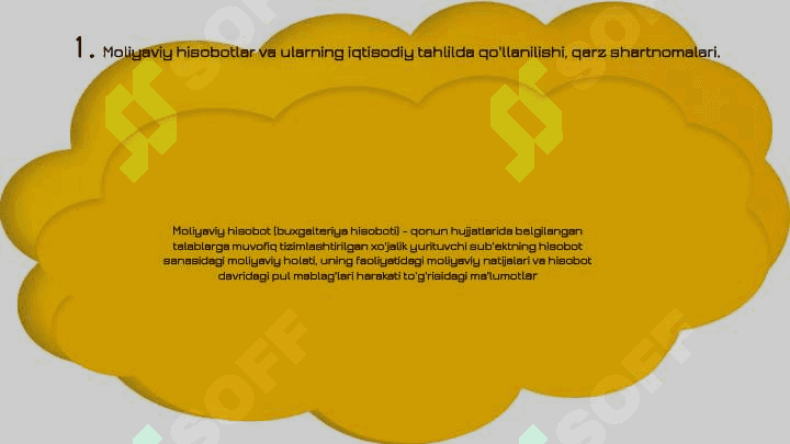 Mehmonxonaning moliyaviy hisobotlari va ularning tasnifi. 3