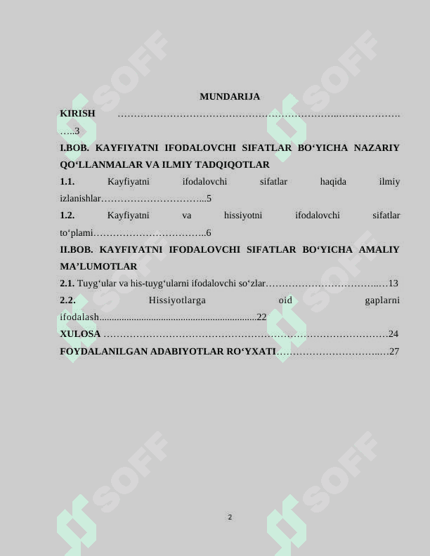 Koreys tilida kayfiyatni ifodalovchi sifatlar 2